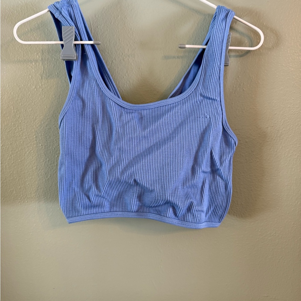 Aeropostale Blue Ribbed Sports Bra